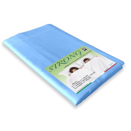 CORDONETTO STRONG light blue top sheet made in Italy