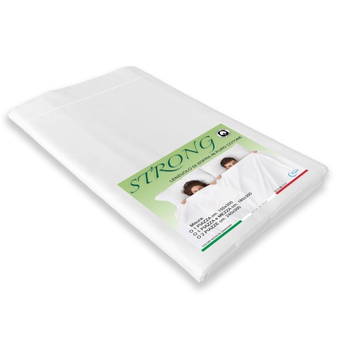 TOP SHEET CORDONETTO STRONG weiß made in Italy
