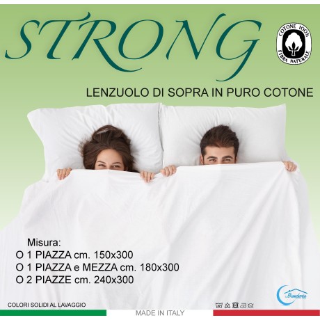 lenzuolo di sopra in puro cotone bianco