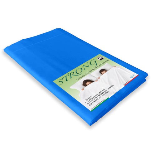TOP SHEET CORDONETTO STRONG bluette made in Italy