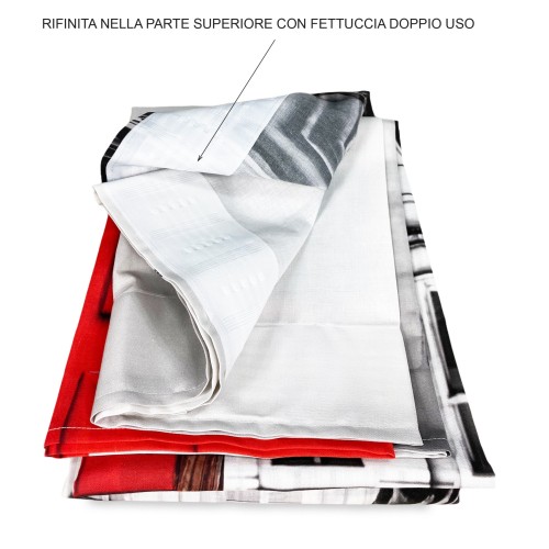 RIDEAU LONDON TÉLÉPHONE anglais 160x300 cm fabriqué en Italie lin mélangé