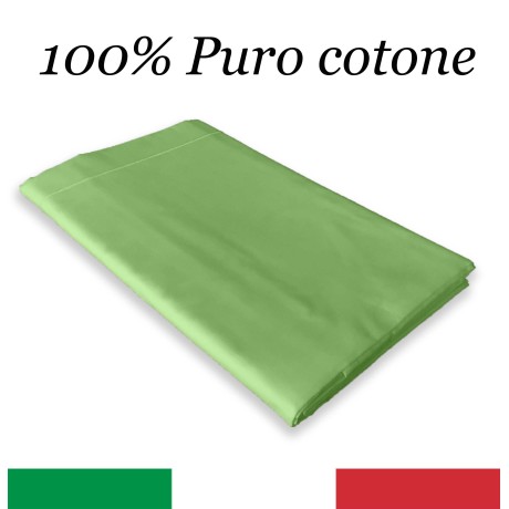 lenzuolo in cotone verde prateria
