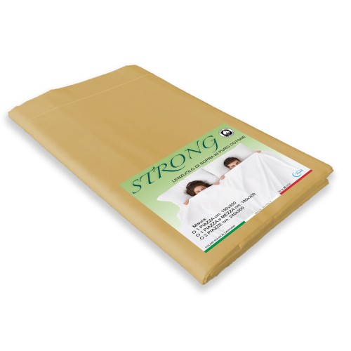 SÁBANA SUPERIOR CORDONETTO FUERTE Ocre hecho en Italia