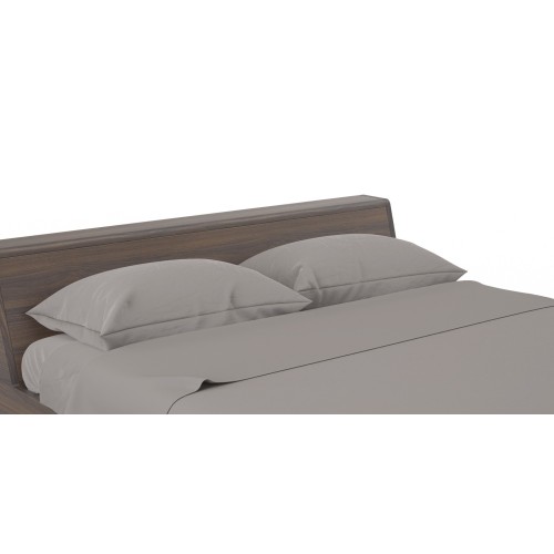 Set de Draps de Lit en Coton en couleur unie beige foncé STRONG fabriqué en Italie