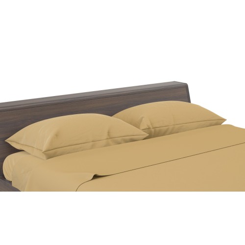 BETTLAKEN-SET STRONG SHEETS einfarbig OCRA pure COTTON Made in Italy