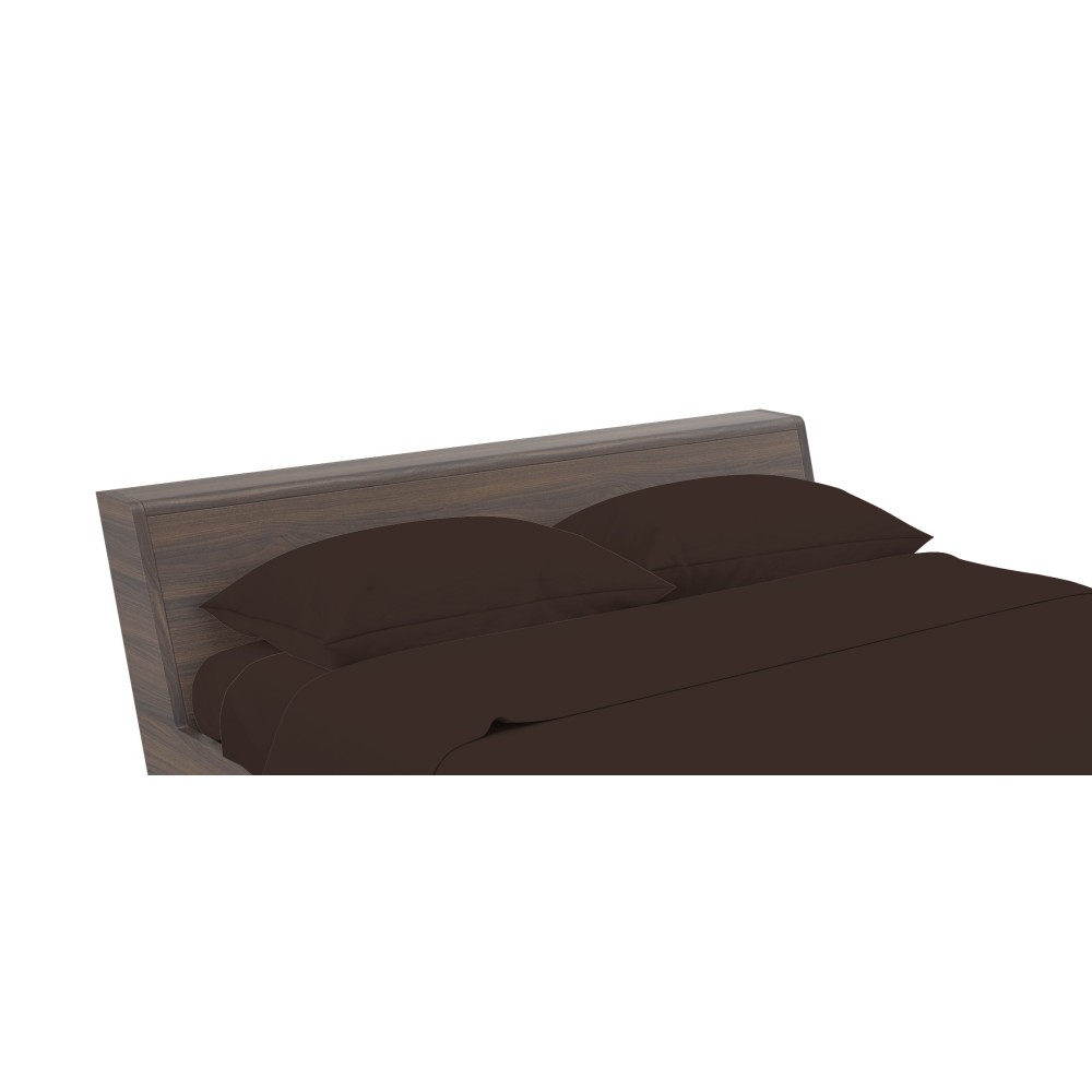 Juego de sábanas STRONG SHEETS color liso MARRÓN ALGODÓN puro Made in Italy