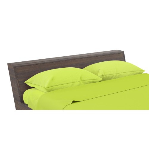 JUEGO DE SÁBANAS SÁBANAS FUERTES color liso VERDE ÁCIDO ALGODÓN puro Hecho en Italia