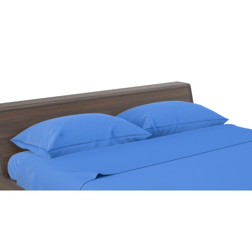 JUEGO DE SÁBANAS SÁBANAS FUERTES color liso BLUETTE ALGODÓN puro Hecho en Italia