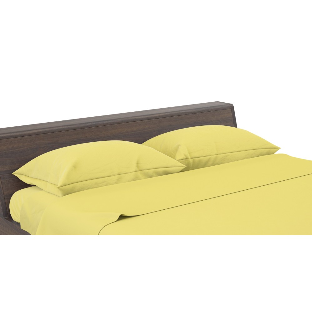 LAKENSATZ STRONG SHEETS einfarbig GELB reine BAUMWOLLE Made in Italy