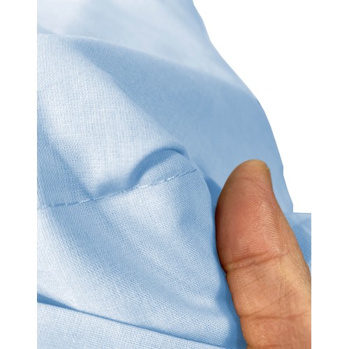 Set de Draps de Lit en Coton en couleur unie bleu clair STRONG fabriqué en Italie