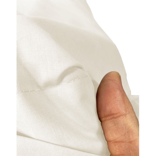 JUEGO DE SÁBANAS SÁBANAS FUERTES color liso CREMA ALGODÓN puro Hecho en Italia