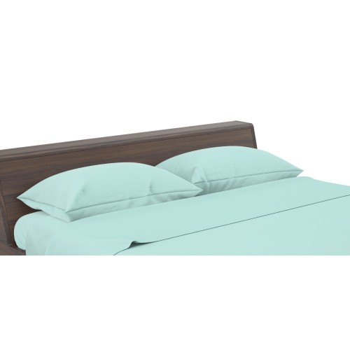 JUEGO DE SÁBANAS SÁBANAS FUERTES color liso VERDE ALGODÓN puro Hecho en Italia