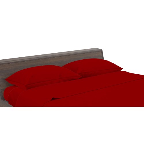 Juego de sábanas STRONG SHEETS color liso BURDEOS ALGODÓN puro Made in Italy