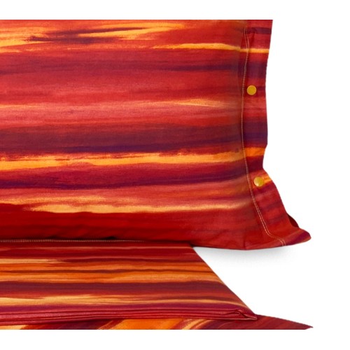 MODERN RIO ARANCIO shaded duvet cover in pure cotton