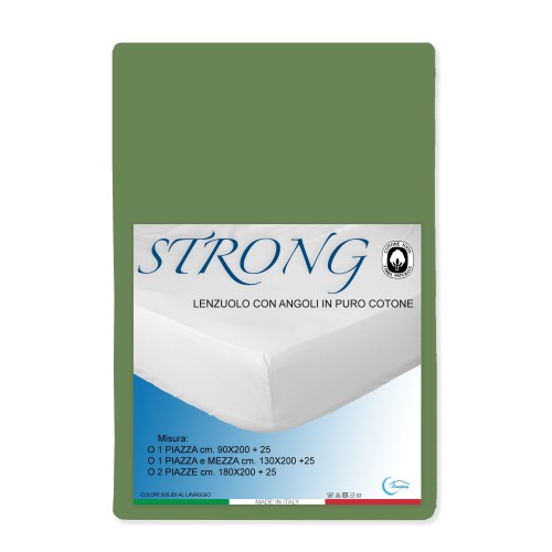 BLECH MIT ECKEN STRONG einfarbig PRAIRIE GREEN made in Italy