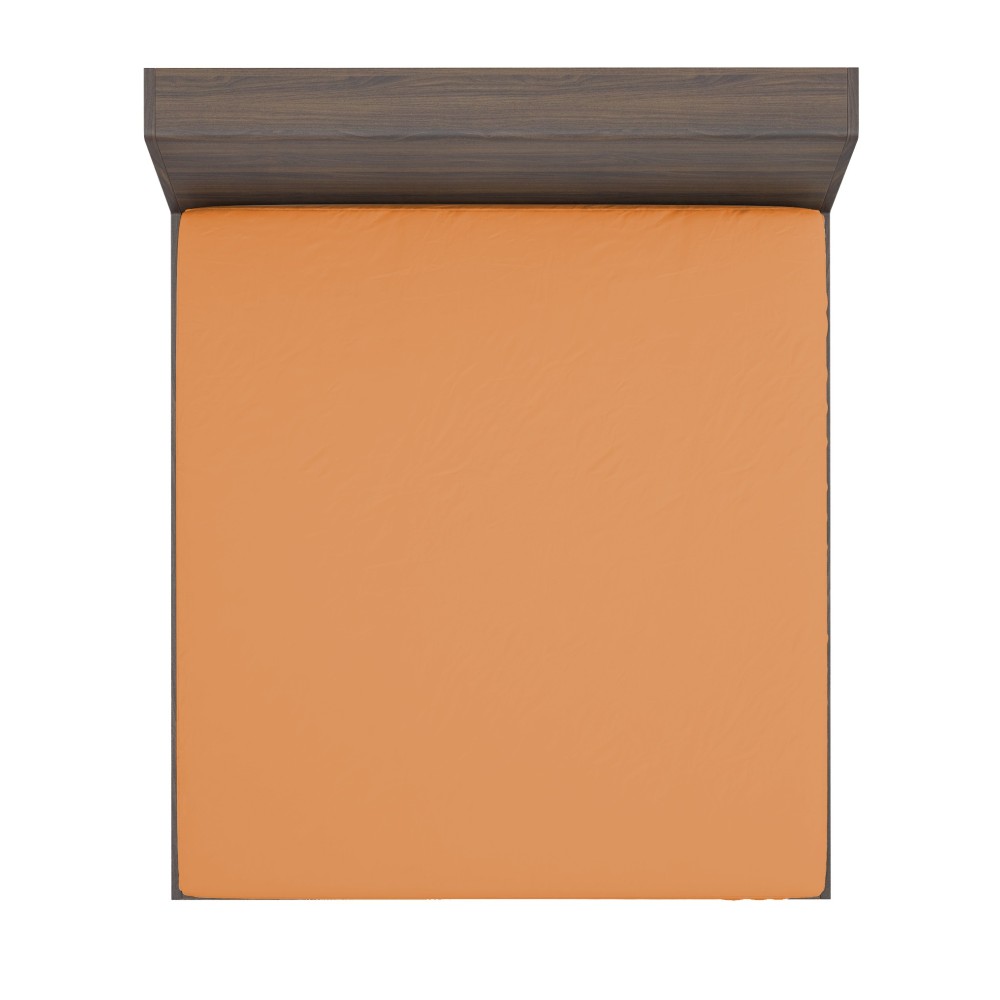 SHEET with CORNERS STRONG solid color ORANGE made in Italy