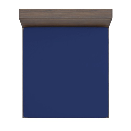 FITTED SHEET with STRONG solid color DARK BLUE made in Italy