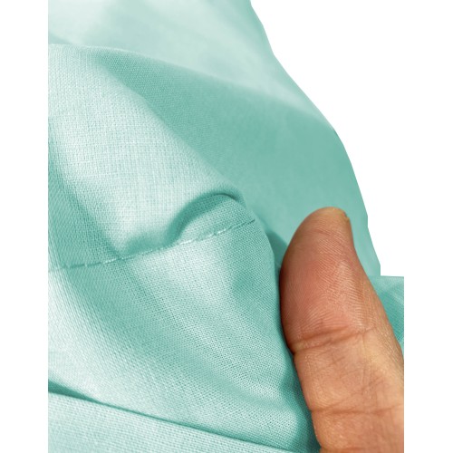 SÁBANA con ESQUINAS FUERTE color liso VERDINO hecho en Italia