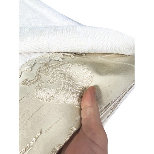 COLCHA CON CAMA DOBLE DE RASO DORADO IDEA WEDDING