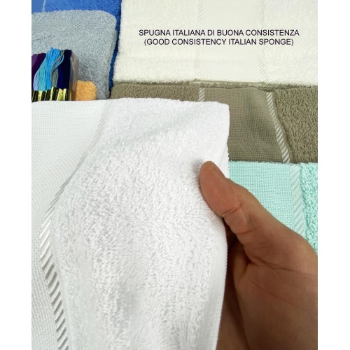 Set Handtücher Frottee Aida Canvas zum Sticken Kreuzstich 1+1 Gesicht und GAST mit kostenlosem Garn