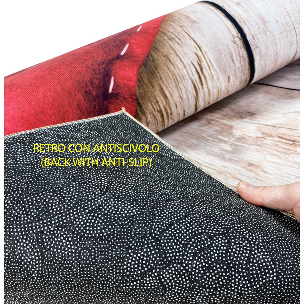 TAPIS FANTASY HD moderne chambre et salon SHABBY CHIC coeur Rouge