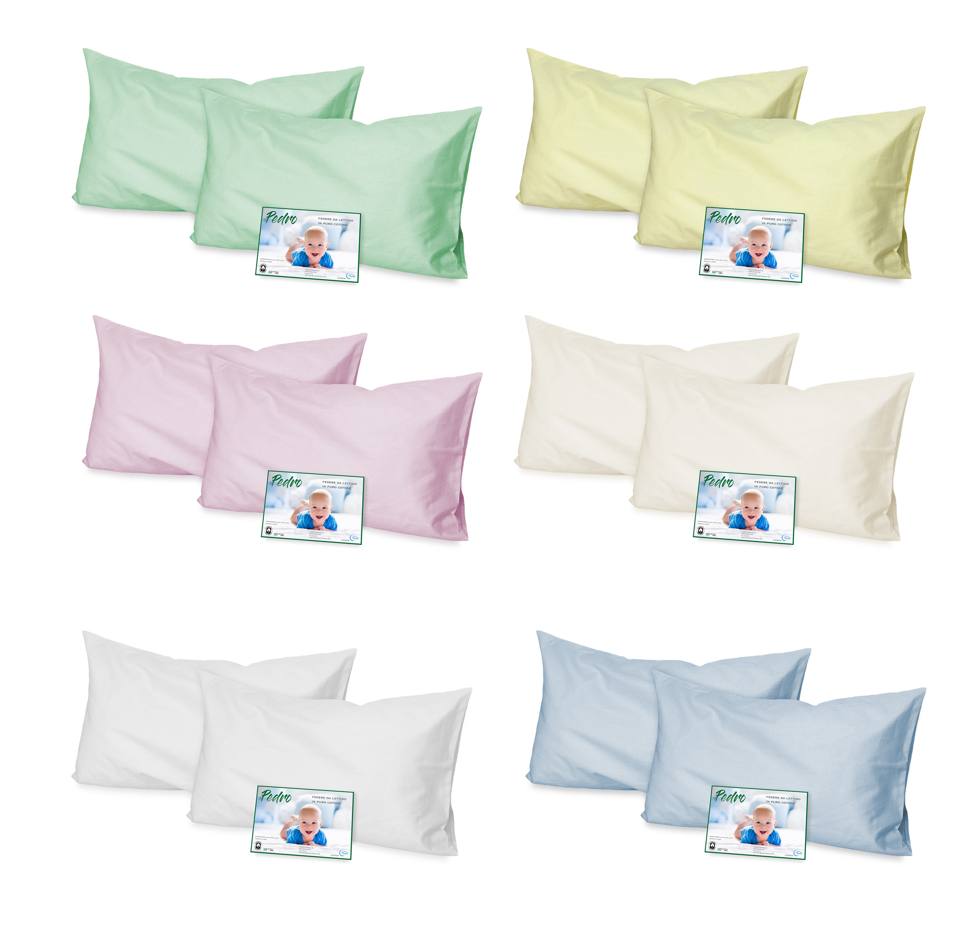 Federa Cuscino Lettino Bambino 40x60 Cm Personalizzata Con Nome - Cotone 100%, Stampa Unicorno