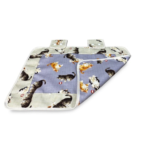 COPRIFORNO copri forno GATTINI GRIGIO scuro