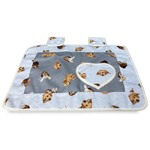 Couvre-four en tissu CHIENS GRIS FONCÉ