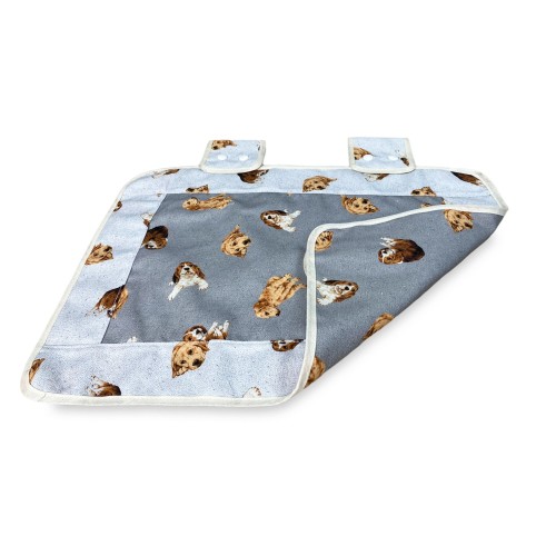 Couvre-four en tissu CHIENS GRIS FONCÉ