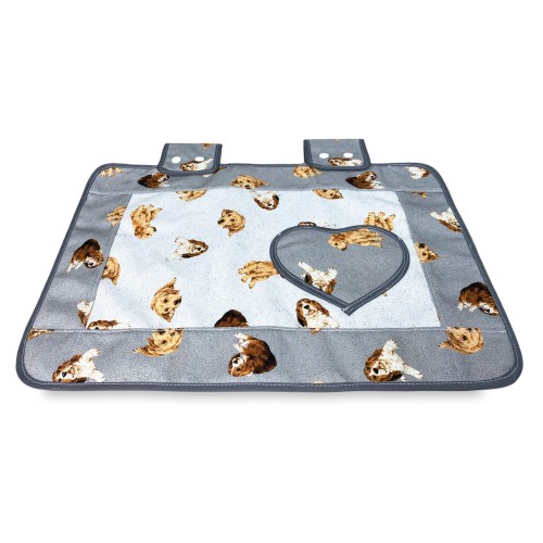 COPRIFORNO copri forno CANI GRIGIO chiaro