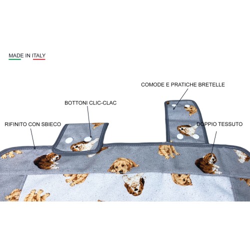 OVEN COVER OVEN COVER DOGS LIGHT GREY