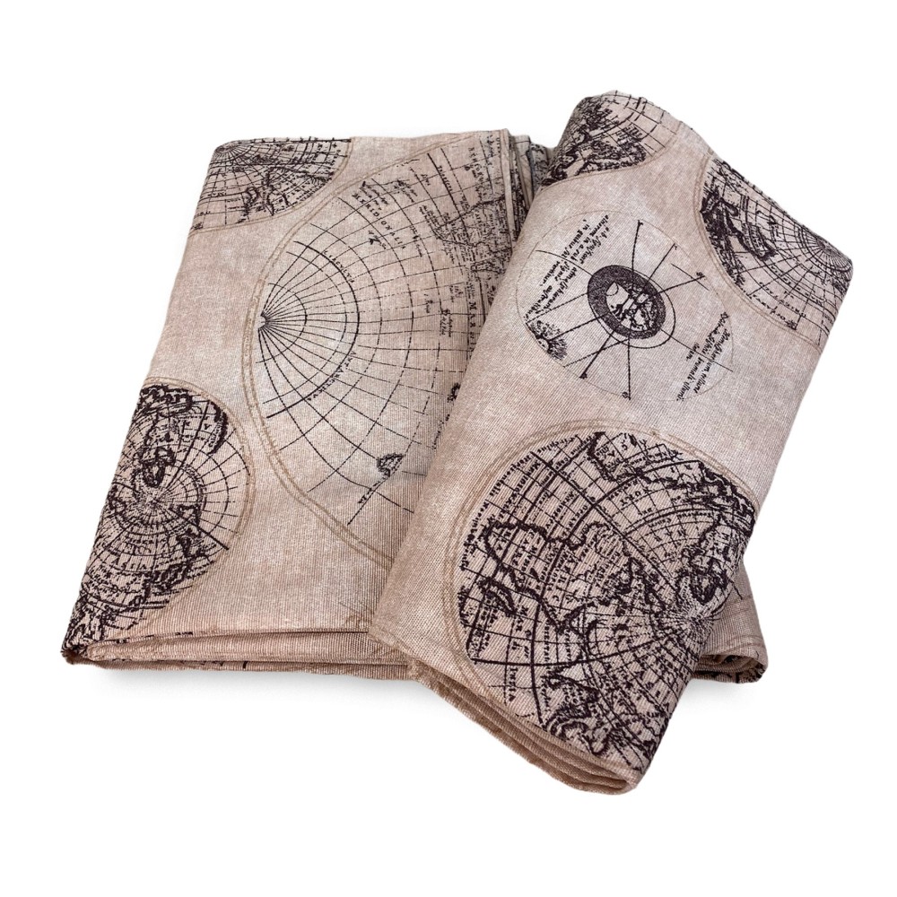 FUNDA DE DECORACIÓN GRAN BUFANDA COLCHA FUNDA DE SOFÁ tela LONETA MONDO MARRÓN