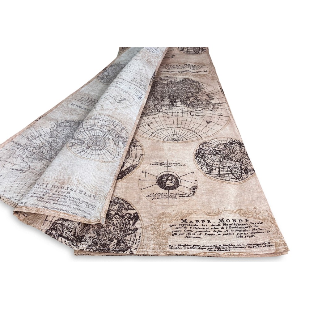 FUNDA DE DECORACIÓN GRAN BUFANDA COLCHA FUNDA DE SOFÁ tela LONETA MONDO MARRÓN