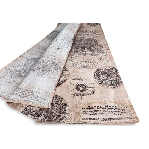 TELO ARREDO copritutto GRAN FOULARD copriletto COPRIDIVANO tessuto LONETA MONDO MARRONE