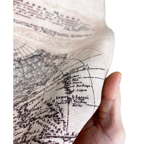 FUNDA DE DECORACIÓN GRAN BUFANDA COLCHA FUNDA DE SOFÁ tela LONETA MONDO MARRÓN