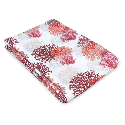 RIDEAU VERRE MODERNE 45 ou 60 ou 80 CORAUX Linge ROUGE MIXTE Made in Italy