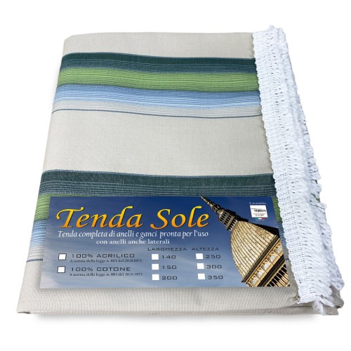 TENDA SOLE DA esterno GIARDINO balcone CALIFORNIA verde CONFEZIONATA