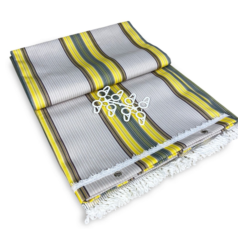 VERTIGO OUTDOOR AWNING GARDEN BALCONY RIGHINO YELLOW and BROWN waterproof and water repellent