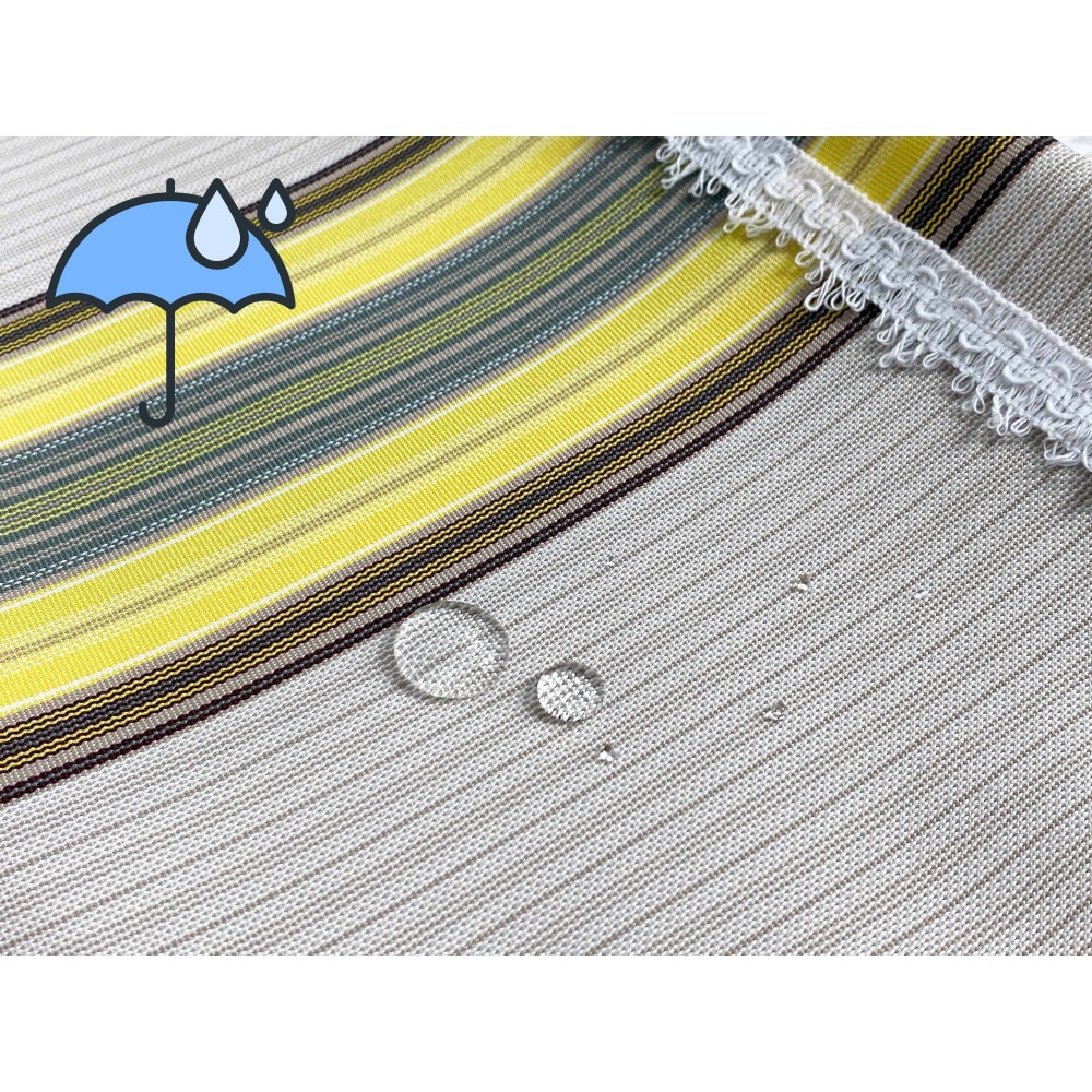 TOLDO EXTERIOR VERTIGO BALCÓN JARDÍN RIGHINO AMARILLO y MARRÓN impermeable y repelente al agua