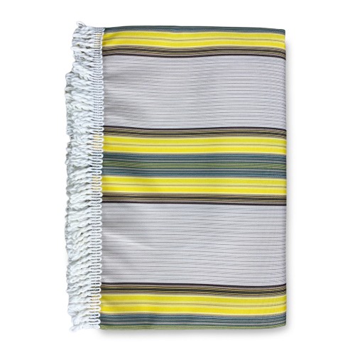 TOLDO EXTERIOR VERTIGO BALCÓN JARDÍN RIGHINO AMARILLO y MARRÓN impermeable y repelente al agua