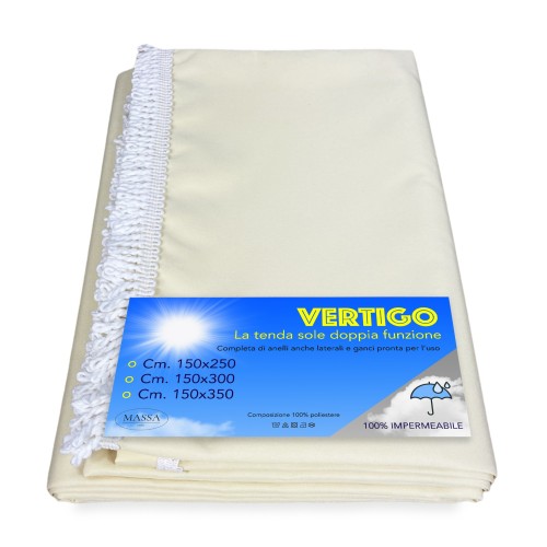 VERTIGO OUTDOOR MARKISE GARTEN BALKON CREME Wasserdicht und wasserabweisend UNITED
