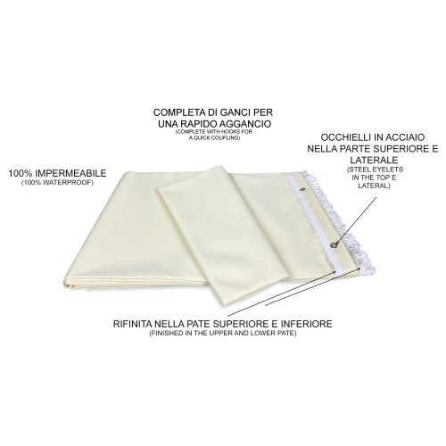 TOLDO EXTERIOR VERTIGO JARDÍN BALCÓN CREMA Impermeable y repelente al agua UNITED