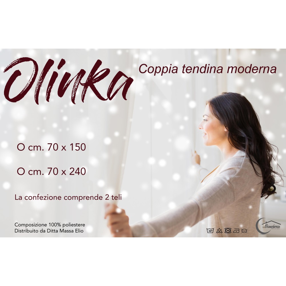 COPPIA TENDINA bouclè VETRO OLINKA GRIGIO con LUREX