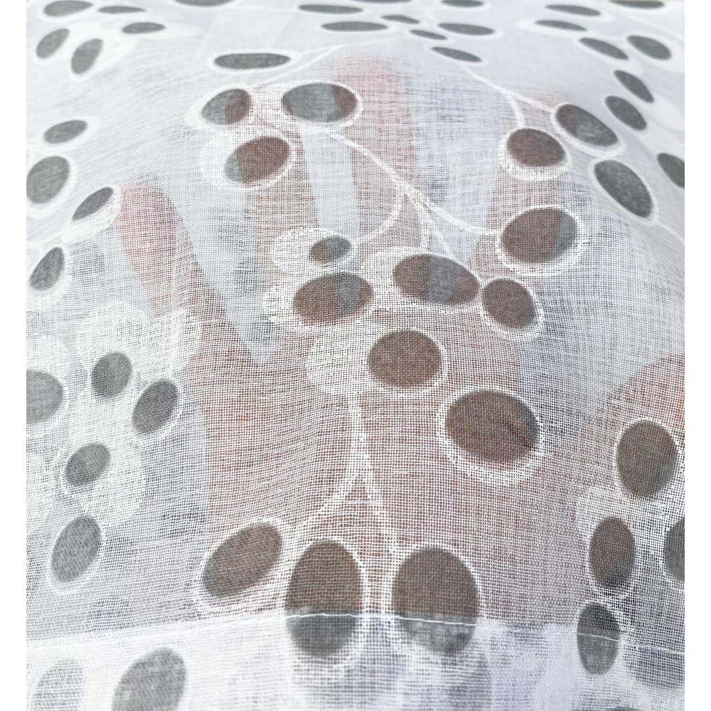 coppia TENDINA vetro PRIMAVERA GRIGIO