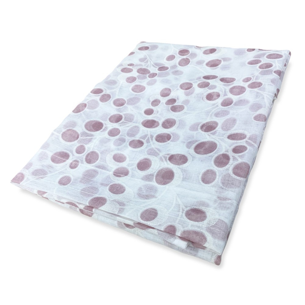 PAIRE RIDEAU VERRE RESSORT ROSE