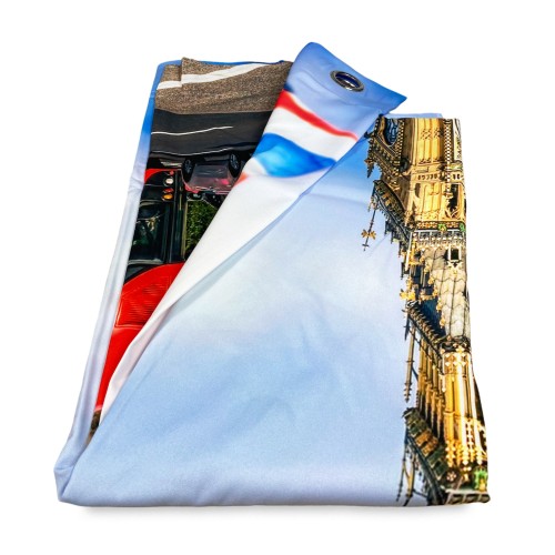 TENDA tendone TENDAGGIO CITY confezionata cm. 140x290 LONDRA Big Ben bus