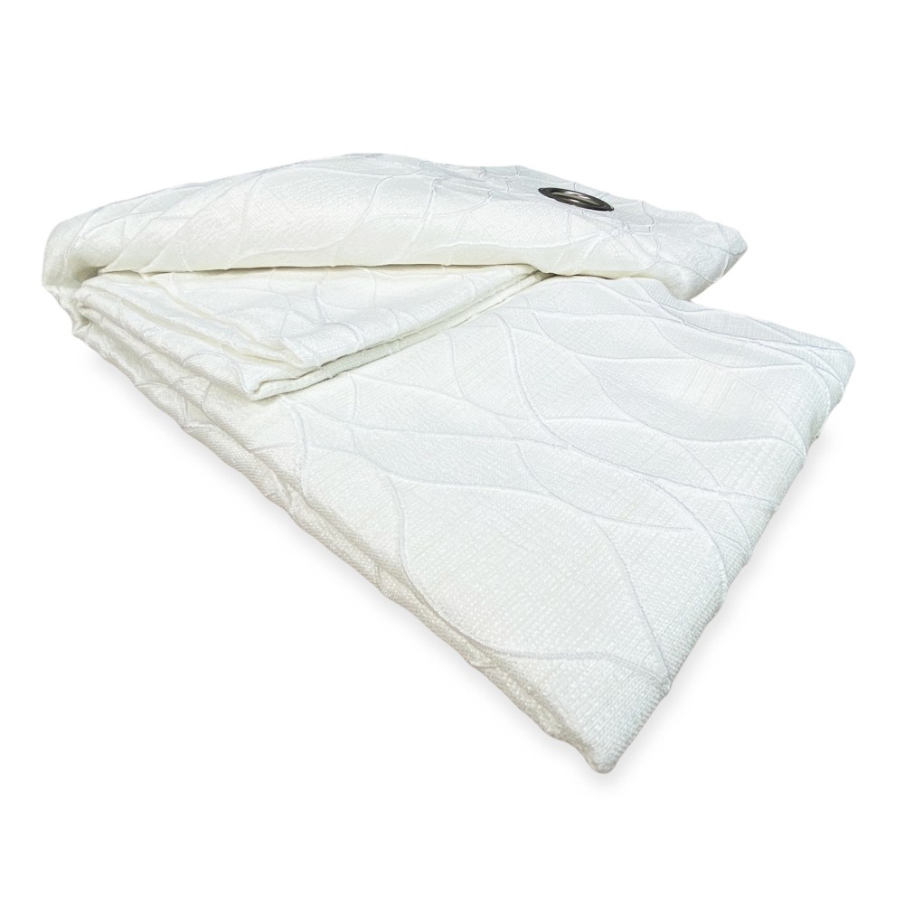 LUNEL VORHANG in Unifarbe WEISS cm. 140X280 UNDURCHSICHTIG VERPACKT