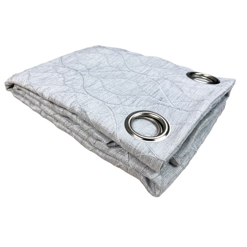 RIDEAU LUNEL en couleur solide GRIS cm. 140X280 COUVERT emballé