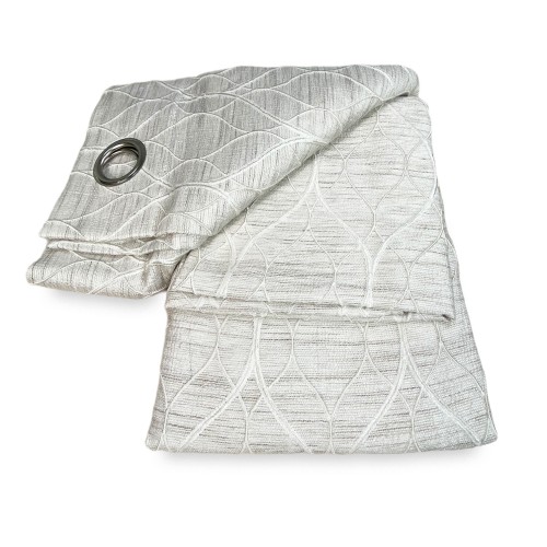 CURTAIN LUNEL in solid color DOVE GRAY cm. 140X280 OPAQUE PACKAGED
