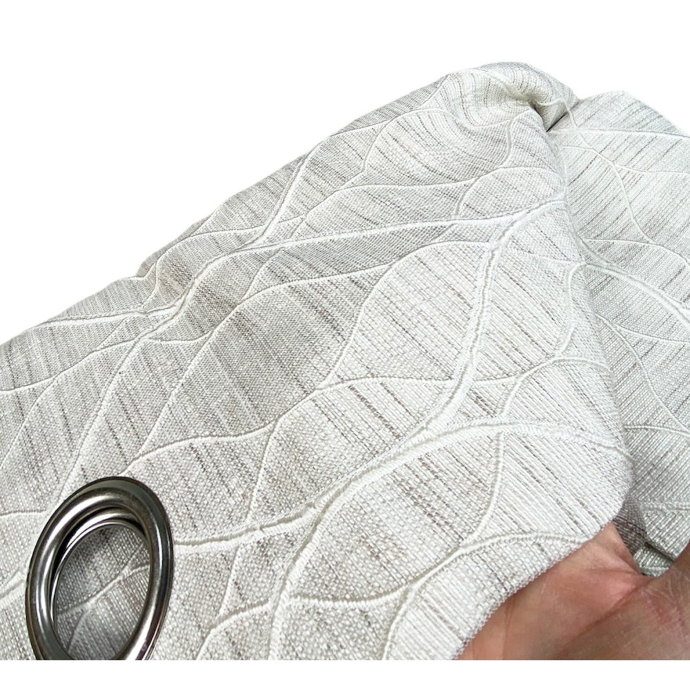 CURTAIN LUNEL in Unifarbe DOVE GREY cm. 140X280 UNDURCHSICHTIG VERPACKT